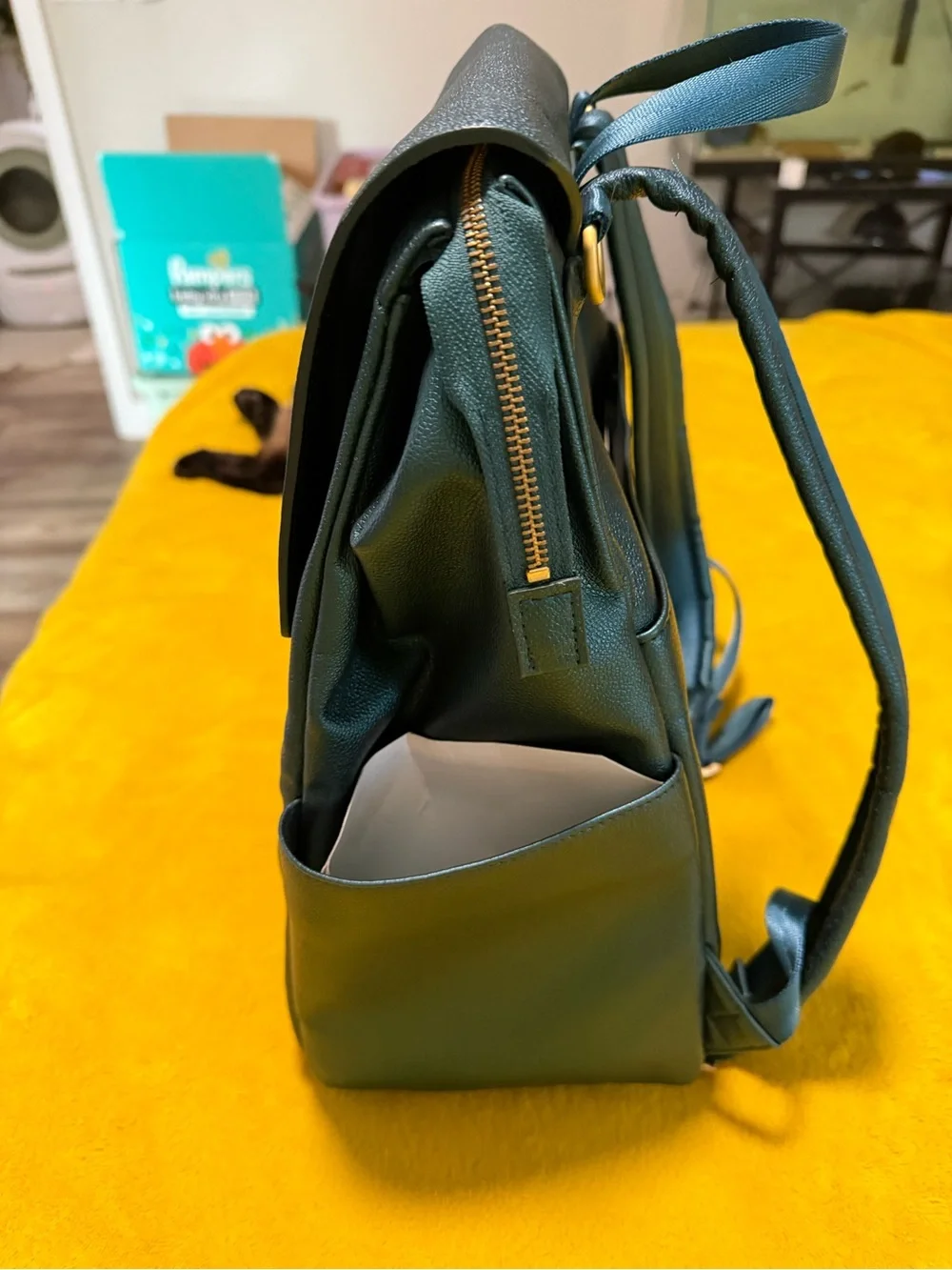 Freshly Picked Teal Backpack with Gold Hardware
